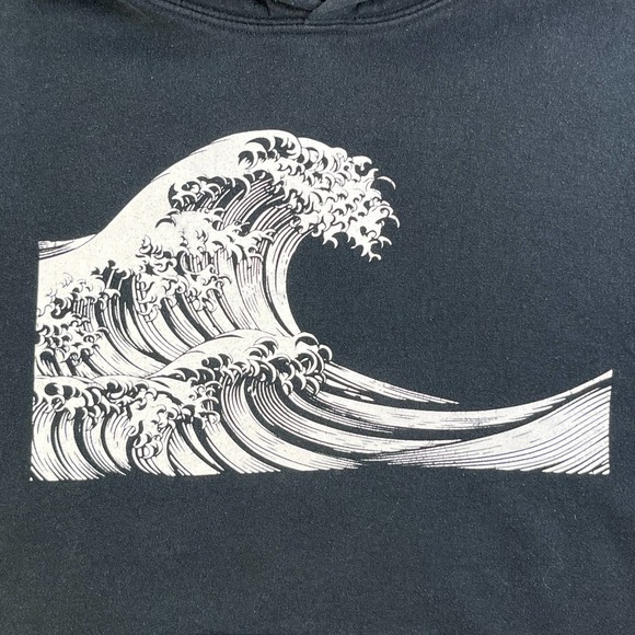 Great Wave Art Hoodie Sweatshirt Adult Small Black Artist Union Japan Kanagawa - Picture 3 of 12